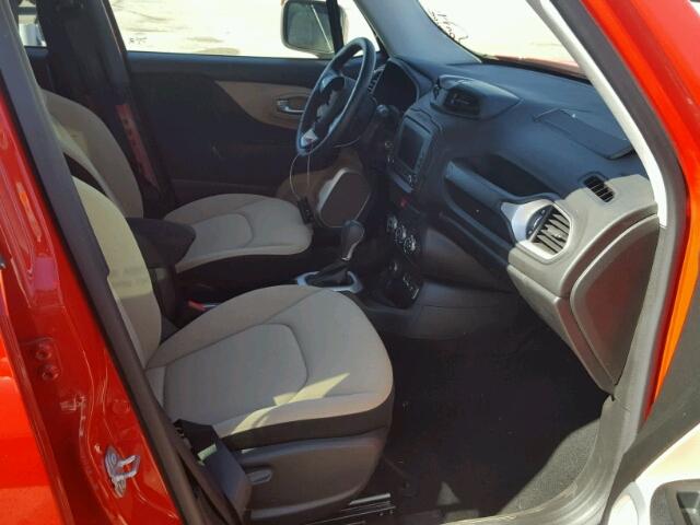 ZACCJBBT0FPB76077 - 2015 JEEP RENEGADE RED photo 5