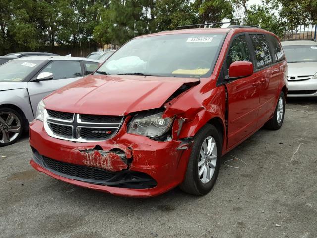 2C4RDGCG7ER179311 - 2014 DODGE GRAND CARA RED photo 2