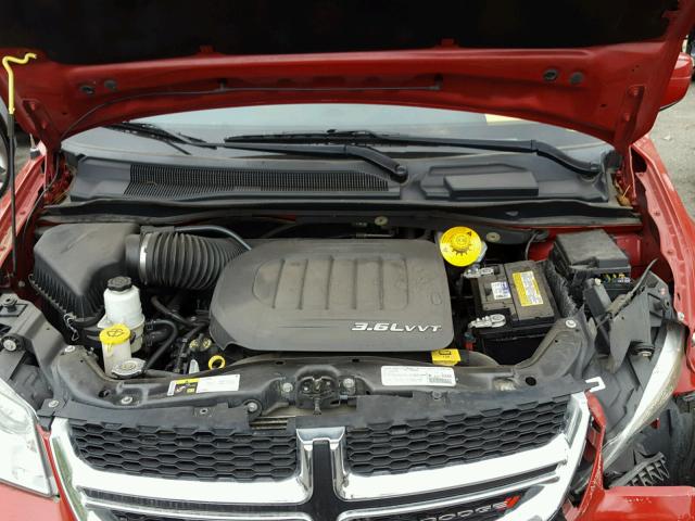 2C4RDGCG7ER179311 - 2014 DODGE GRAND CARA RED photo 7