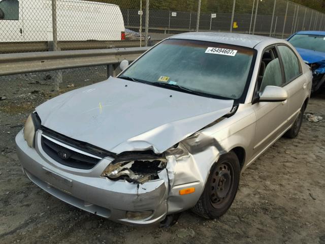 KNAFB161645141297 - 2004 KIA SPECTRA GS SILVER photo 2