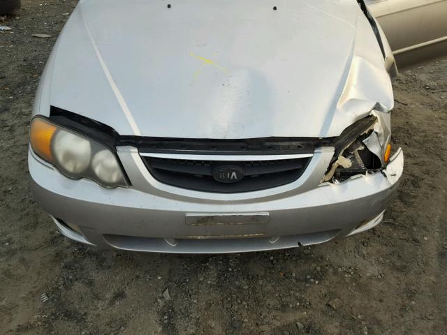 KNAFB161645141297 - 2004 KIA SPECTRA GS SILVER photo 7