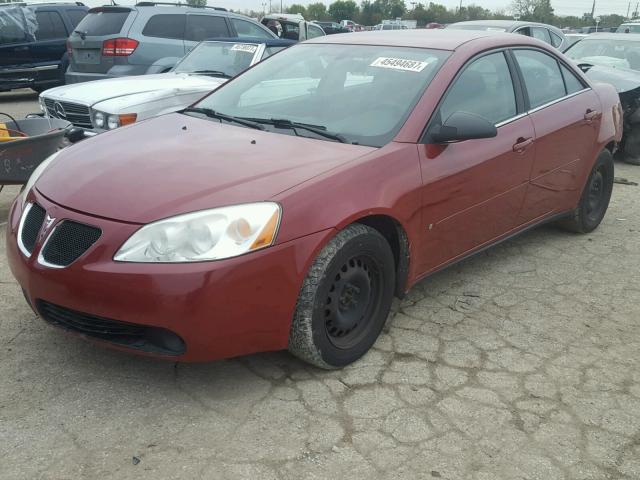 1G2ZF58B274151762 - 2007 PONTIAC G6 RED photo 2