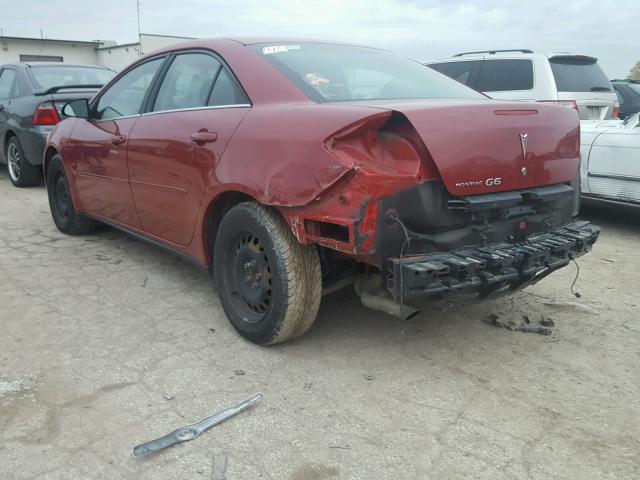 1G2ZF58B274151762 - 2007 PONTIAC G6 RED photo 3