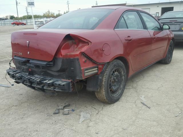 1G2ZF58B274151762 - 2007 PONTIAC G6 RED photo 4