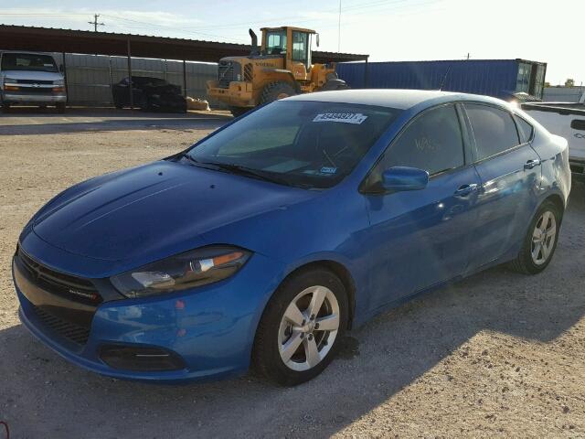 1C3CDFBB4GD755582 - 2016 DODGE DART SXT BLUE photo 2