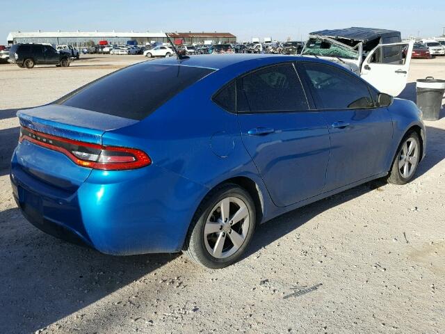 1C3CDFBB4GD755582 - 2016 DODGE DART SXT BLUE photo 4