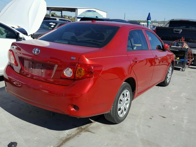 1NXBU40E99Z095935 - 2009 TOYOTA COROLLA BA MAROON photo 4