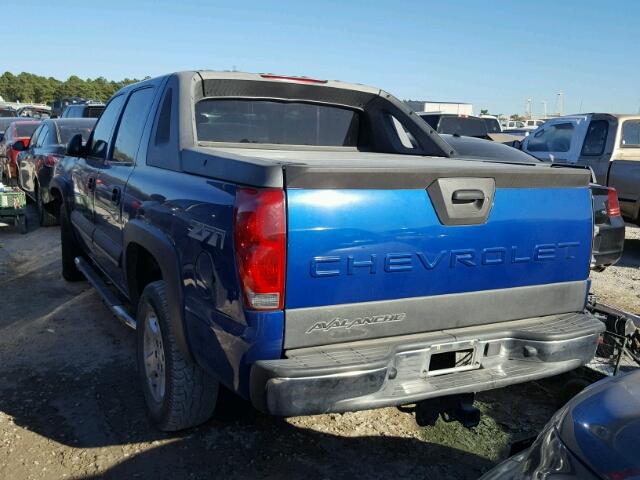 3GNEK12T94G179595 - 2004 CHEVROLET AVALANCHE BLUE photo 3