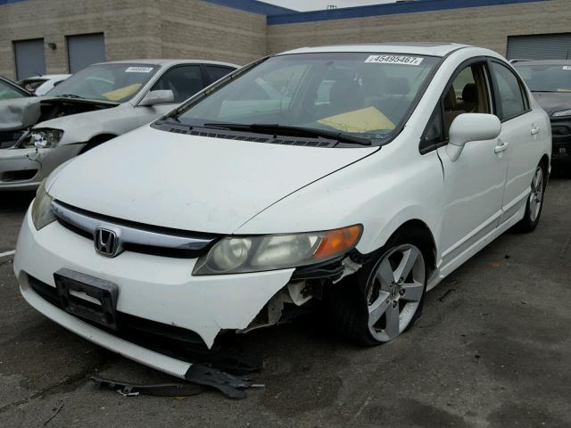 1HGFA168X6L093967 - 2006 HONDA CIVIC EX WHITE photo 2