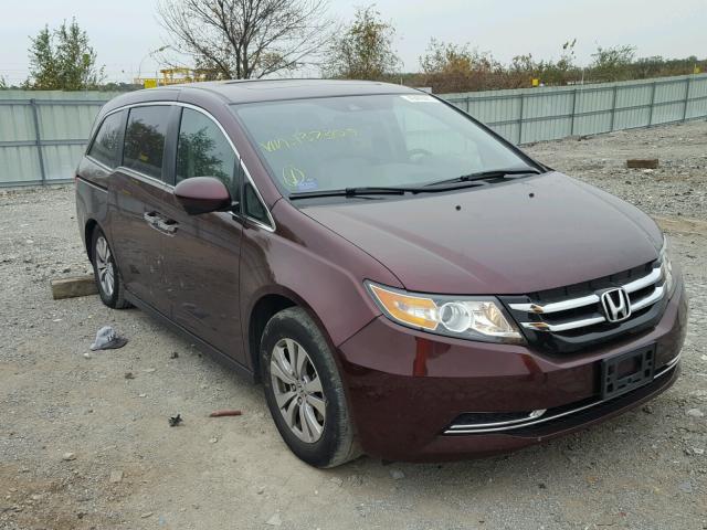 5FNRL5H64EB137309 - 2014 HONDA ODYSSEY EX MAROON photo 1