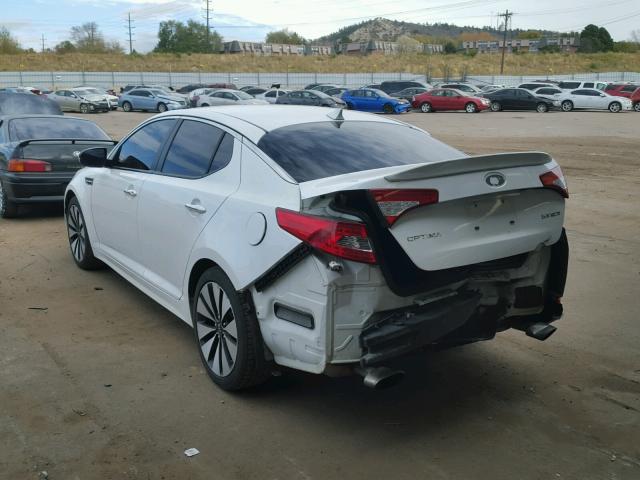 KNAGR4A60B5115862 - 2011 KIA OPTIMA SX WHITE photo 3