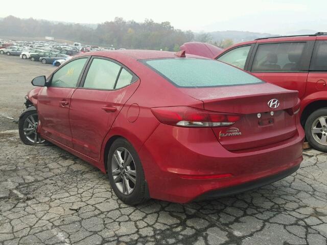 KMHD84LF4HU406767 - 2017 HYUNDAI ELANTRA SE RED photo 3