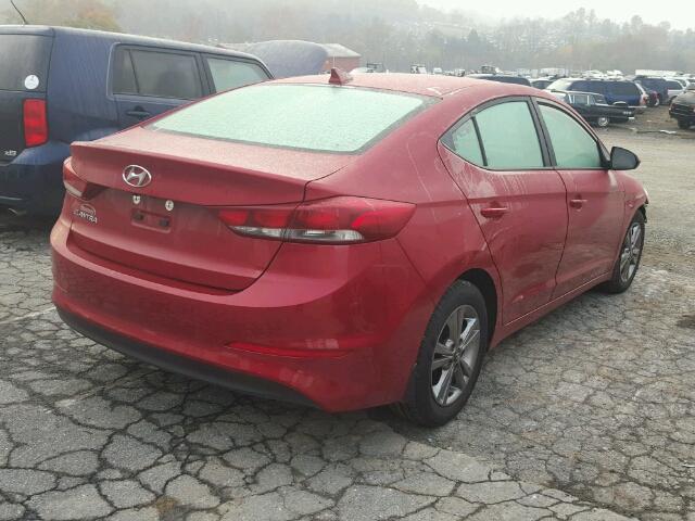 KMHD84LF4HU406767 - 2017 HYUNDAI ELANTRA SE RED photo 4