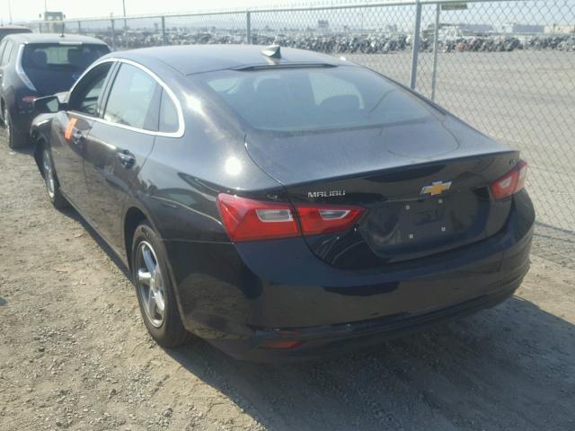 1G1ZB5ST6GF310384 - 2016 CHEVROLET MALIBU LS შავი ფოტო 3