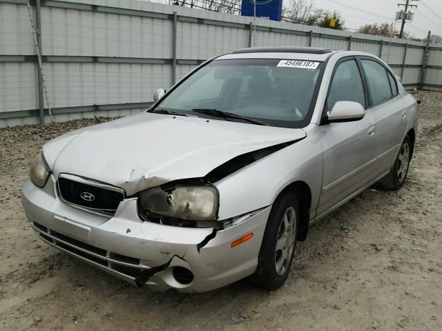 KMHDN45D12U385971 - 2002 HYUNDAI ELANTRA GL SILVER photo 2