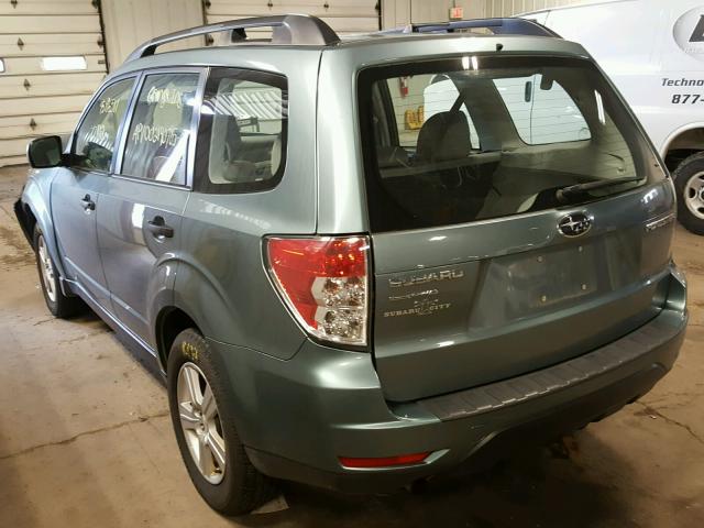 JF2SHBBC2CH405983 - 2012 SUBARU FORESTER 2 GREEN photo 3