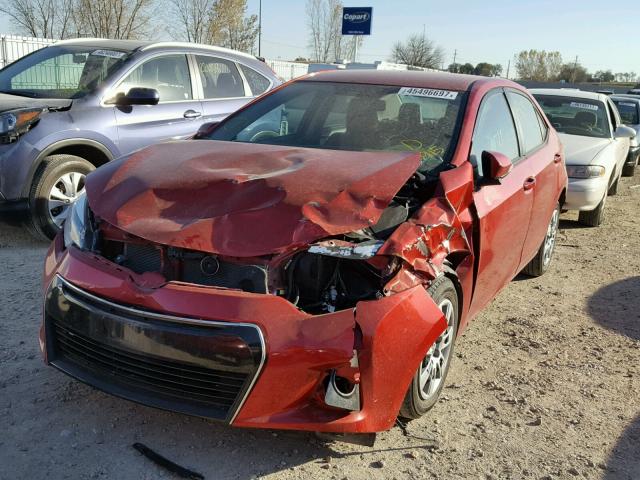 5YFBURHE5GP426915 - 2016 TOYOTA COROLLA L RED photo 2