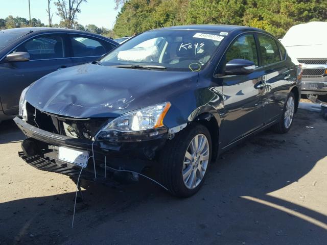 3N1AB7APXFY305851 - 2015 NISSAN SENTRA S BLUE photo 2