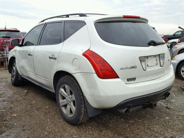 JN8AZ08T33W105792 - 2003 NISSAN MURANO WHITE photo 3