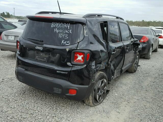 ZACCJAATXGPD74113 - 2016 JEEP RENEGADE S BLACK photo 4