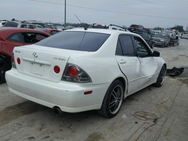 JTHBD182310003676 - 2001 LEXUS IS WHITE photo 4