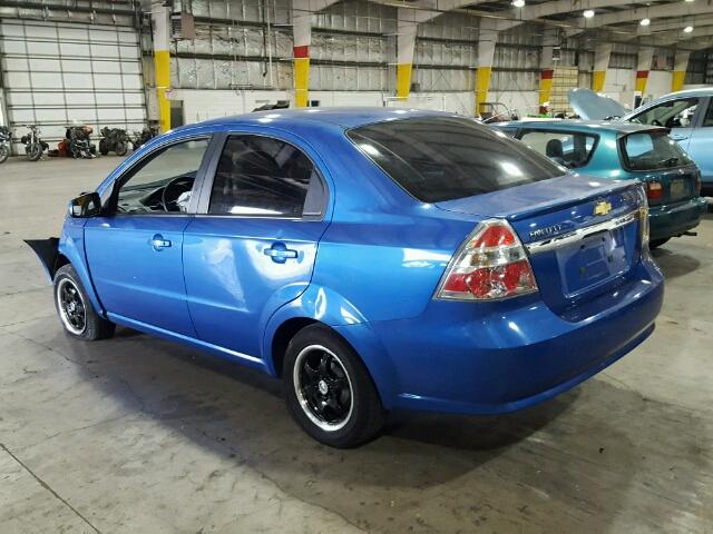 KL1TD5DE8AB045382 - 2010 CHEVROLET AVEO LS BLUE photo 3
