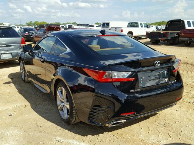 JTHHA5BC9G5002362 - 2016 LEXUS RC 200T BLACK photo 3