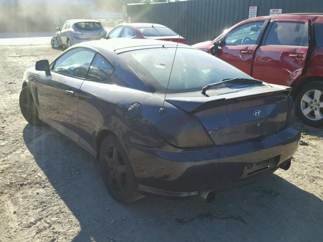 KMHHM65D44U116589 - 2004 HYUNDAI TIBURON BLACK photo 3