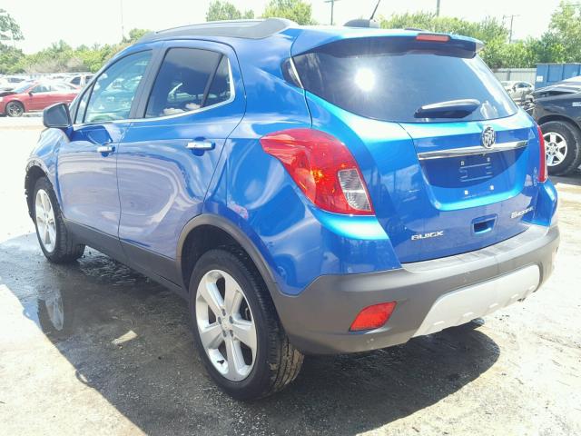 KL4CJASB7FB182737 - 2015 BUICK ENCORE BLUE photo 3