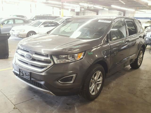 2FMTK4J88FBC07323 - 2015 FORD EDGE SEL CHARCOAL photo 2