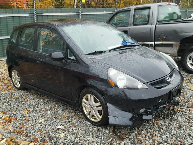 JHMGD38697S034612 - 2007 HONDA FIT BLACK photo 1