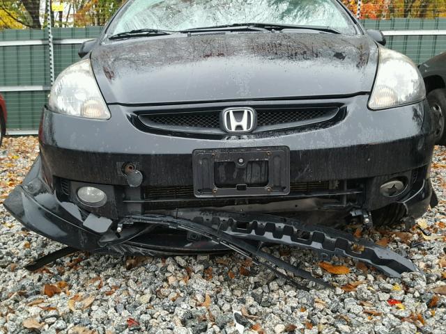 JHMGD38697S034612 - 2007 HONDA FIT BLACK photo 9