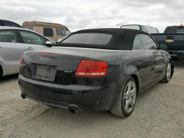 WAUAF48H78K004595 - 2008 AUDI A4 BLACK photo 4