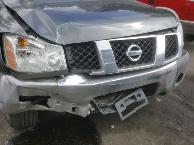 1N6AA06AX7N236263 - 2007 NISSAN TITAN XE GRAY photo 9