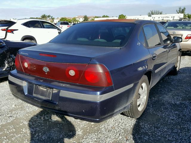 2G1WF52E0Y9314580 - 2000 CHEVROLET IMPALA BLUE photo 4