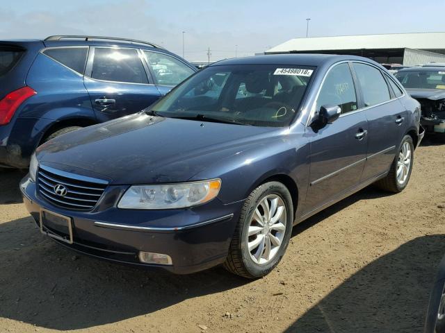 KMHFC46F27A178268 - 2007 HYUNDAI AZERA SE BLUE photo 2