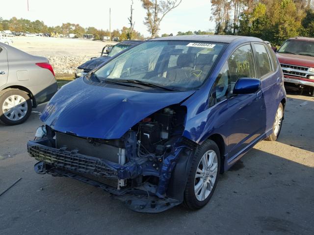 JHMGE88499S072790 - 2009 HONDA FIT SPORT BLUE photo 2