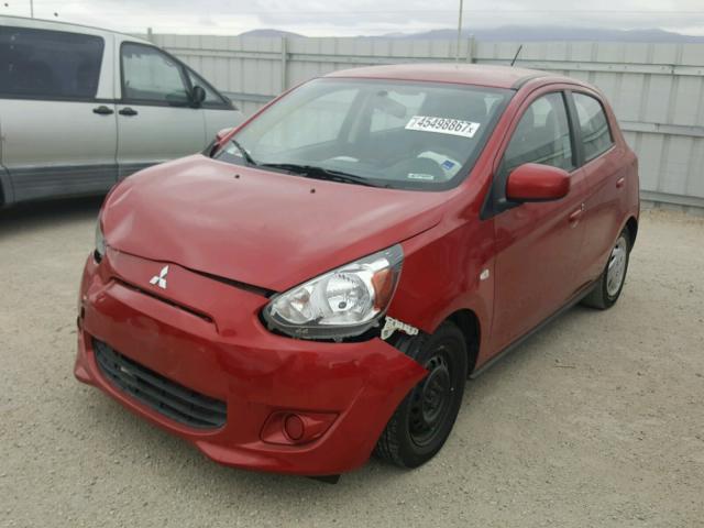 ML32A3HJ5FH009701 - 2015 MITSUBISHI MIRAGE DE RED photo 2