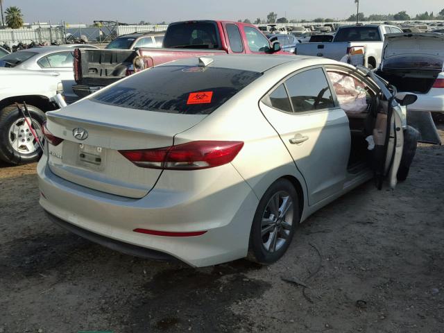 KMHD84LF8HU160404 - 2017 HYUNDAI ELANTRA SE SILVER photo 4