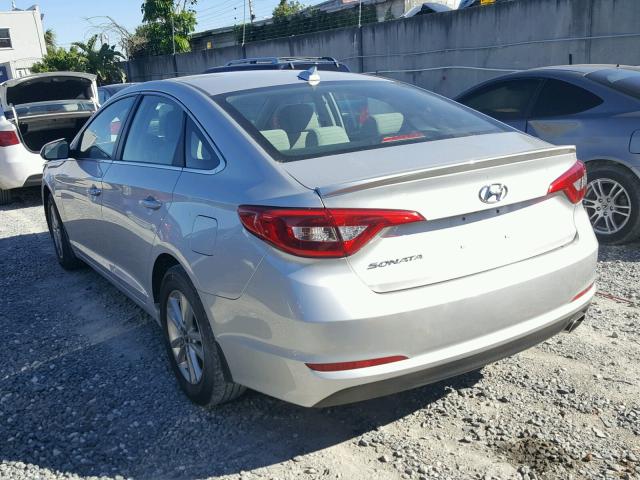 5NPE24AF9GH403014 - 2016 HYUNDAI SONATA SE GRAY photo 3