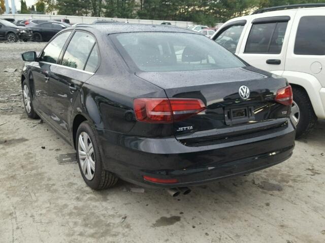 3VW167AJ9HM413785 - 2017 VOLKSWAGEN JETTA S BLACK photo 3