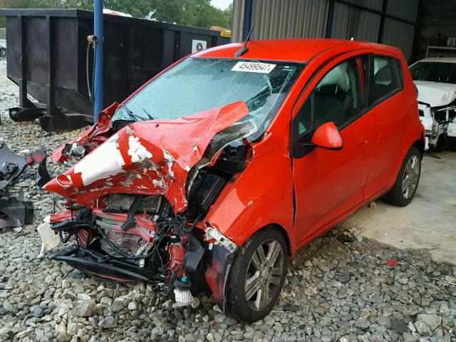 KL8CD6S90DC533589 - 2013 CHEVROLET SPARK 1LT RED photo 2