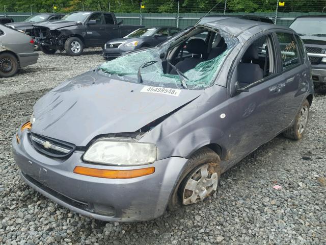 KL1TD66687B789746 - 2007 CHEVROLET AVEO BASE Szary zdjęcie 2