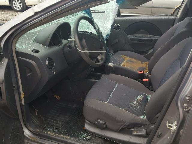 KL1TD66687B789746 - 2007 CHEVROLET AVEO BASE Szary zdjęcie 5