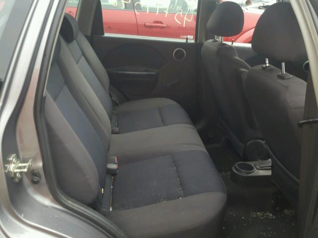 KL1TD66687B789746 - 2007 CHEVROLET AVEO BASE Szary zdjęcie 6