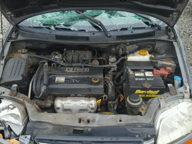 KL1TD66687B789746 - 2007 CHEVROLET AVEO BASE Szary zdjęcie 7