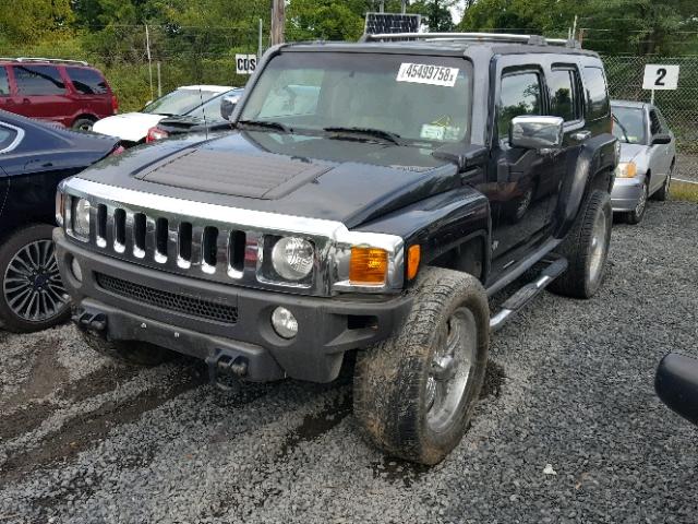 5GTDN13E578112944 - 2007 HUMMER H3 BLACK photo 2