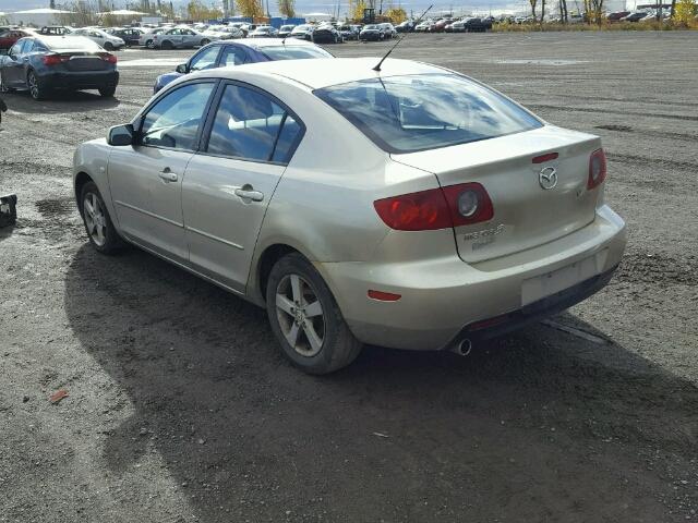 JM1BK12F661409343 - 2006 MAZDA 3 I BEIGE photo 3