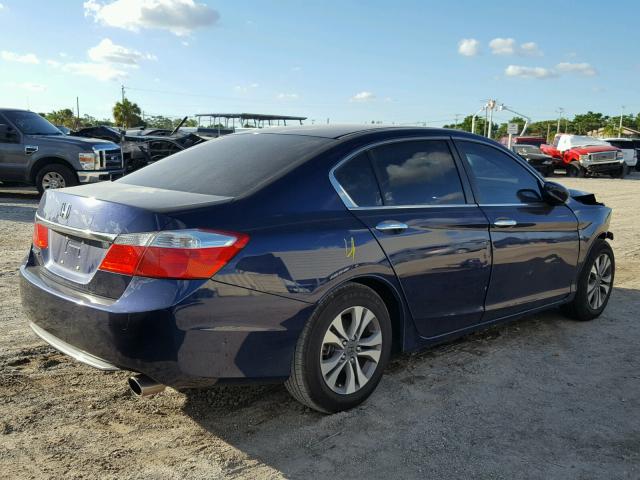 1HGCR2F32DA273927 - 2013 HONDA ACCORD BLUE photo 4