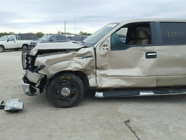 1FTFW1CV1AFD91325 - 2010 FORD F150 SUPER TAN photo 9